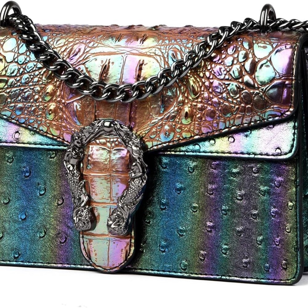Fashion Leather Crocodile Print Crossbody & Clutch Bag - Everyday Essential